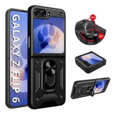 Imagem de Capa Capinha Armor Anti Choque Militar Ring Luxo Para Galaxy Z Flip 6 