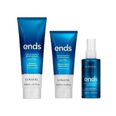 Imagem de Kit Lowell Ends(3)Shampoo+Mascara+Extra Regenerador - 4505-Feminino