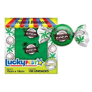 Imagem de Embalagem Para Trufa Lucky Fest, Verde