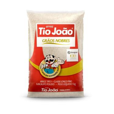 Imagem de Arroz Tio João 100% Grãos Nobres 1Kg