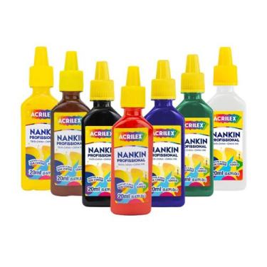 Imagem de Kit 20 Tinta Nankin Profissional para Contornos 20ml Acrilex