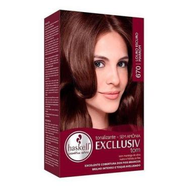 Imagem de Tonalizante Excllusiv Tom Louro Escuro Marrom 670 - Haskell