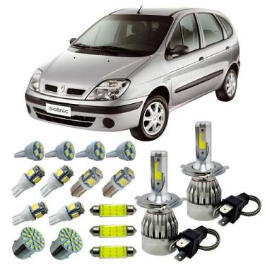 Imagem de Lâmpada Super Led 6000K Farol Alto Baixo Scenic + Kit Led - Autovex