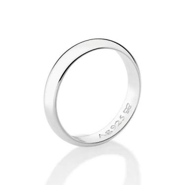 Imagem de Aliança Meia Cana compromisso  4mm Rommanel prata 925 810204, 32