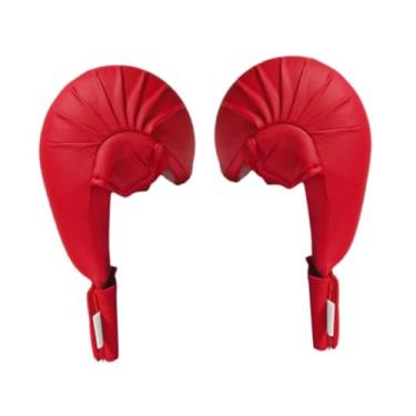 Imagem de menolana 2 luvas de treinamento de karatê, luvas de boxe, esportes de treino, competição profissional, engrenagem, luva de kickboxing, Vermelho, M