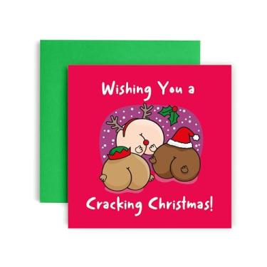 Imagem de Huxters Cartões de Natal para mulheres e homens – Have a Cracking Christmas Card Happy Christmas Card for him and her Family Christmas Holiday – Dad Mum Brother Sister Auntie Uncle Daughter Holiday