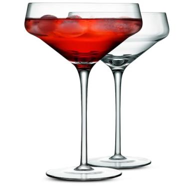 Imagem de NutriChef 2 conjuntos de taças de cristal Martini, ultra transparente, elegante par de taças de vinho cristalinas, 100% sopradas à mão, podem ser lavadas na lava-louças, ótimo para jantar, festas,