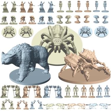 Imagem de Mythical Heroes Forest/Pântano Edição Mini Figuras Conjunto para RPGs - 90 Peças em 16 Designs - Criaturas e Monstros - Tamanho adequado para DND