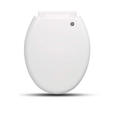 Imagem de Assento de vaso sanitário tipo O Tampa de vaso sanitário universal para banheiro e banheiro, branco