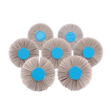 Imagem de Escova de roda de nylon abrasiva 80#-600#, escova de polimento de móveis para marcenaria, haste de 6 mm, cabeça de diâmetro de 80 mm, ferramenta abrasiva, 1 peça, grão 600