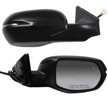 Imagem de Topraco Espelho lateral direito do passageiro adequado para Honda CRV 2017-2019 Retrovisor retrovisor preto POWER|SIGNAL|HEAT|Com monitor de ponto cego (Partslink HO1320318)