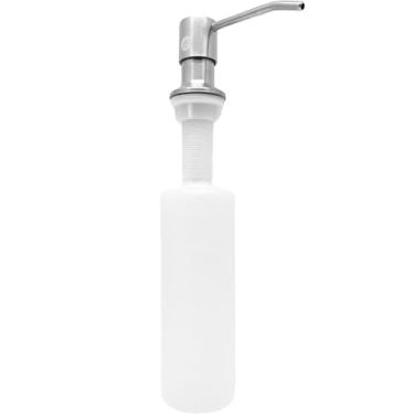 Imagem de Dosador e Dispenser para Sabãode Embutir rm Bancada Porta Sabonete Líquido e Detergente 300ml Cor Prata