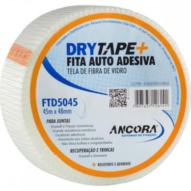 Imagem de Fita Drywall Ancora Telada Fibra De Vidro 48Mmx 45M Ftd5045