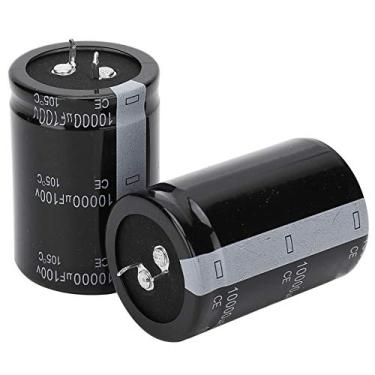 Imagem de wendeekun 2 peças 10000 UF 100 V, capacitor eletrolítico, alta precisão e estabilidade, conveniente prático, acessório DIY para circuitos eletrônicos