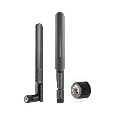 Imagem de POBADY 2PCS Dual Band WiFi 2.4GHz 5GHz 5.8GHz Antena SMA Macho Antena 3dBi 15cm/6in para Roteador WiFi Rede Sem Fio Caminhão Trailer Câmera de Ré Retrovisor Monitor