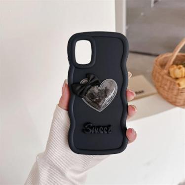 Imagem de Bonito areia movediça amor coração onda quadro caso de telefone para oneplus 11r ace2 12 12r ace3 nordn30 capa à prova de choque, preto, para oneplus nordce2, 5g