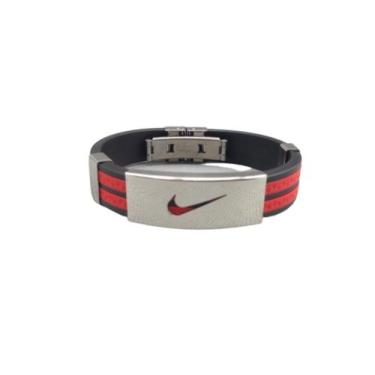 Imagem de Bracelete Pulseira Silicone E Aço Inoxidável Original - Geral, Vermelh