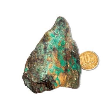 Imagem de 01 Malaquita Pedra Bruto Natural 100 a 150g 7 a 10cm Tipo B - Cristais