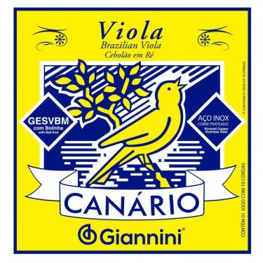Imagem de Encordoamento Viola Giannini Canário Cobre Prateado GESVBM Média