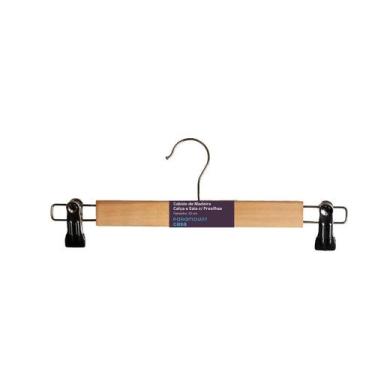 Imagem de Cabide De Madeira Para Calça E Saia Com Presilhas - Paramount