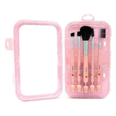 Imagem de Kit Pincel Para Maquiagem 5 Peças Rosa Sabrina Sato Ss745
