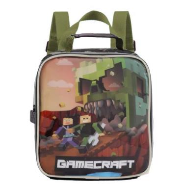 Imagem de Lancheira Térmica Escolar Infantil Gamecraft - Denlex, Zombie