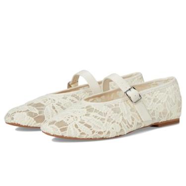 Imagem de Steve Madden Sapatilha feminina Dreaming Ballet, Renda branca, 41