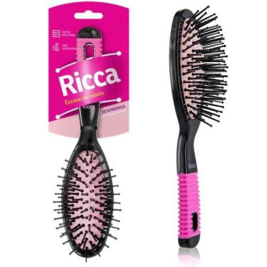 Imagem de Esc cabelo ricca oval peq black & pink 2408