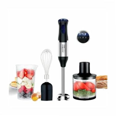 Imagem de Liquidificador de imersão Uilita portátil 1100 W 4 em 1 com fio, liquidificadores de mão para cozinha com gatilho, controle de 5 velocidades, conjunto de kits de cozinha