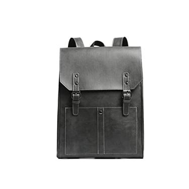 Imagem de Mochila retrô fashion para homens Mochilas para laptop de grande capacidade para homens Casual Mochilas de viagem masculinas de couro(G)