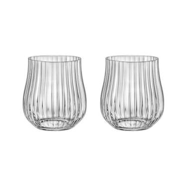 Imagem de Copo Baixo de Cristal Bohemia Para Whisky 350 ml Tulipa Optic 2 Peças 
