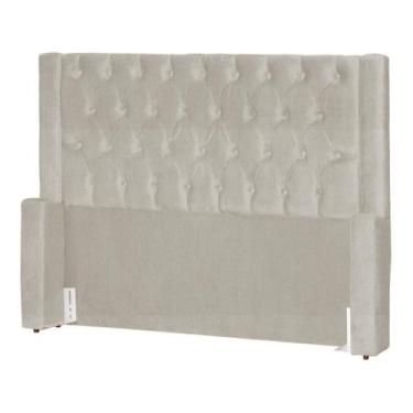 Imagem de Cabeceira de Cama Box Estofada 140 cm Casal Emma Suede - Fina Mobília,