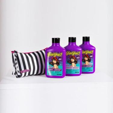 Imagem de Liso Responsa - Kit Shampoo + Condicionador + Defrizante + Necessaire 