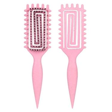 Imagem de Escova de cabelo oca desembaraçadora para mulheres, escova modeladora para cachos e cachos molhados, pente para massagem no couro cabeludo, ferramentas de modelagem (02)