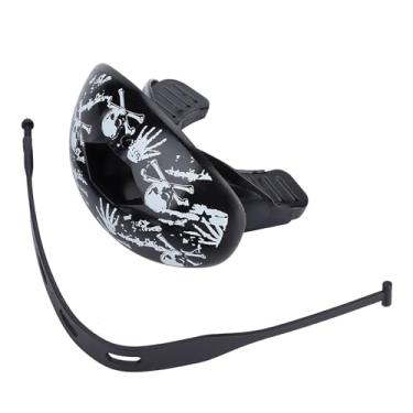 Imagem de MUNEFE Protetor bucal esportivo, protetor bucal TPR, protetor bucal de futebol juvenil para boxe, futebol, lacrosse, hóquei, basquete (Em forma de esqueleto)