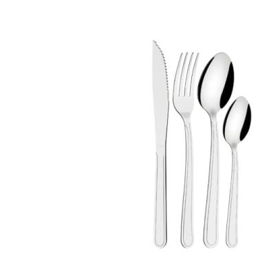 Imagem de Kit Conjunto Jogo De Talheres Búzios 24 Peças Aço Inox Faqueiro