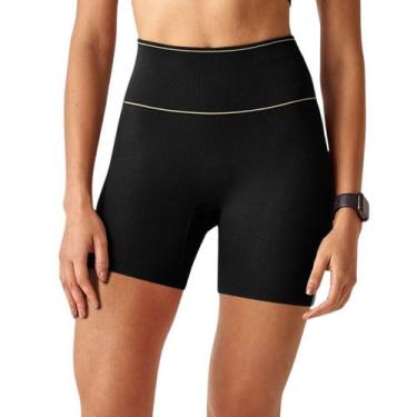 Imagem de Bermuda Fitness Feminina Canelada Comprime Cós Alto Adapt Hope Resort,