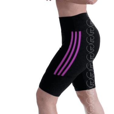 Imagem de Legging Corsário com Bolsos Capri Listras Legging Poliamida PINA - PIN