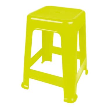 Imagem de Banqueta Bela Vista Plástico Suporta Até 120 Kg Empilhável - Mor