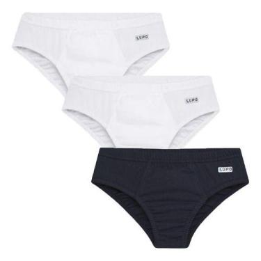 Imagem de Kit 3 Cuecas Infantil Slip Lupo Algodão Cueca Algodão Lupo, Kit 13, 2 