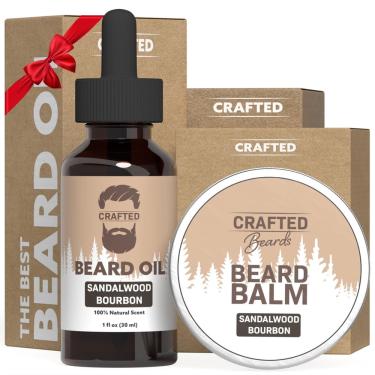 Imagem de Kit de cuidados com a barba: barbas artesanais com óleo para barba e bálsamo para barba