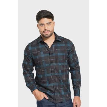 Imagem de Camisa Sallo Jeans Xadrez Preto