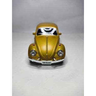 Imagem de Miniatura De Fusca De Metal Cor Verde Escuro Escala 1/32 Rmz, Dourado