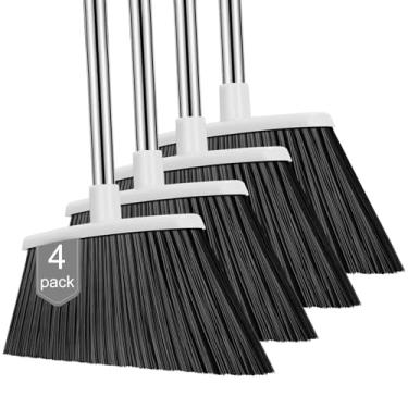 Imagem de NACENA Vassoura resistente, cabo longo de 139 cm, vassoura grande angular externa, vassoura comercial para varredura interna, para casa, garagem, cozinha, escritório, pátio, lobby, pátio, gramado,