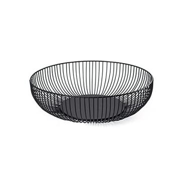 Imagem de Cesta de frutas doméstica suporte de frutas tigela de arame de ferro mesa cesta de frutas bancada cesta de frutas cesta de legumes para cozinha (tamanho: L)