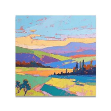 Imagem de LKXGRRSFG Impressão em tela de paisagem abstrata monocromática Storm Essence 2025 - pinceladas texturizadas e fluxo de cor holográfico 20 x 30 cm