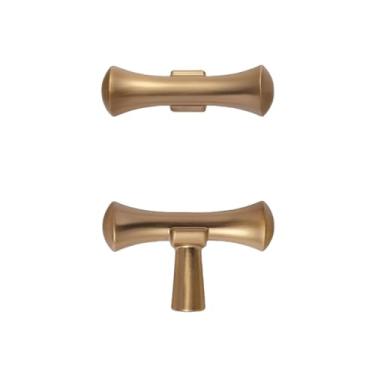 Imagem de Puxadores de armário de aço inoxidável de latão antigo, maçanetas em T, gaveta moderna para ferragens de armário de cozinha para quarto, XBJ, maçaneta, 6 peças