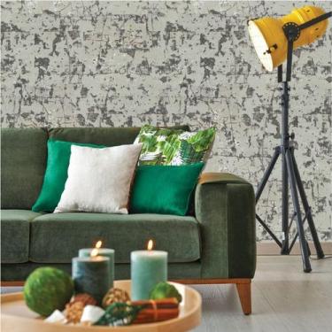 Imagem de Papel de Parede Concreto Estilo Danificado Rústico - Inove Papéis de P