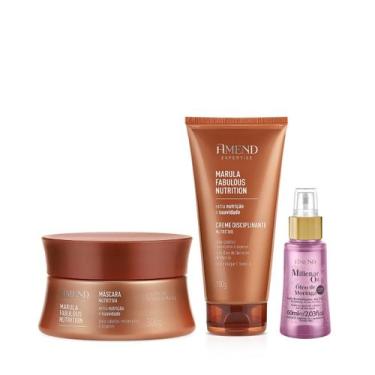 Imagem de Amend Expertise Marula Fabulous Masc 300ml + Leave-in 180ml + Millenar