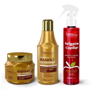 Imagem de Kit Especial Banho de Verniz e Vinagre de Maçã Forever Liss